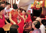 閩南的婚嫁習俗禮節 - 五、擔盤，上頭，舉行結婚典禮